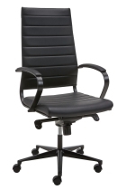 601ZZ - Design bureaustoel 601, hoge rug geheel zwart