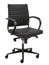 600ZZ - Design bureaustoel 600, lage rug geheel zwart
