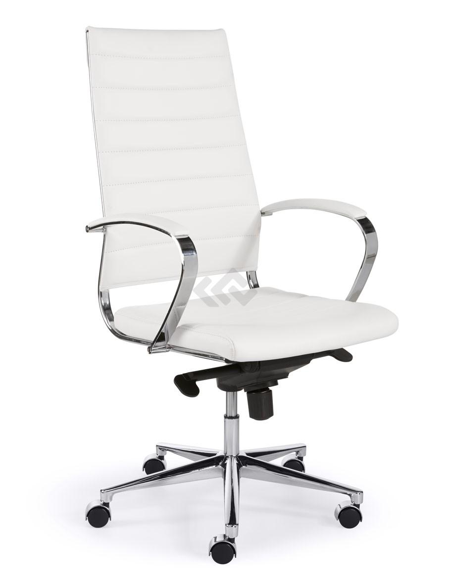 Uitdrukkelijk Zielig schoolbord Design bureaustoel 601, hoge rug in wit PU bestellen • Kantoormeubelland.nl