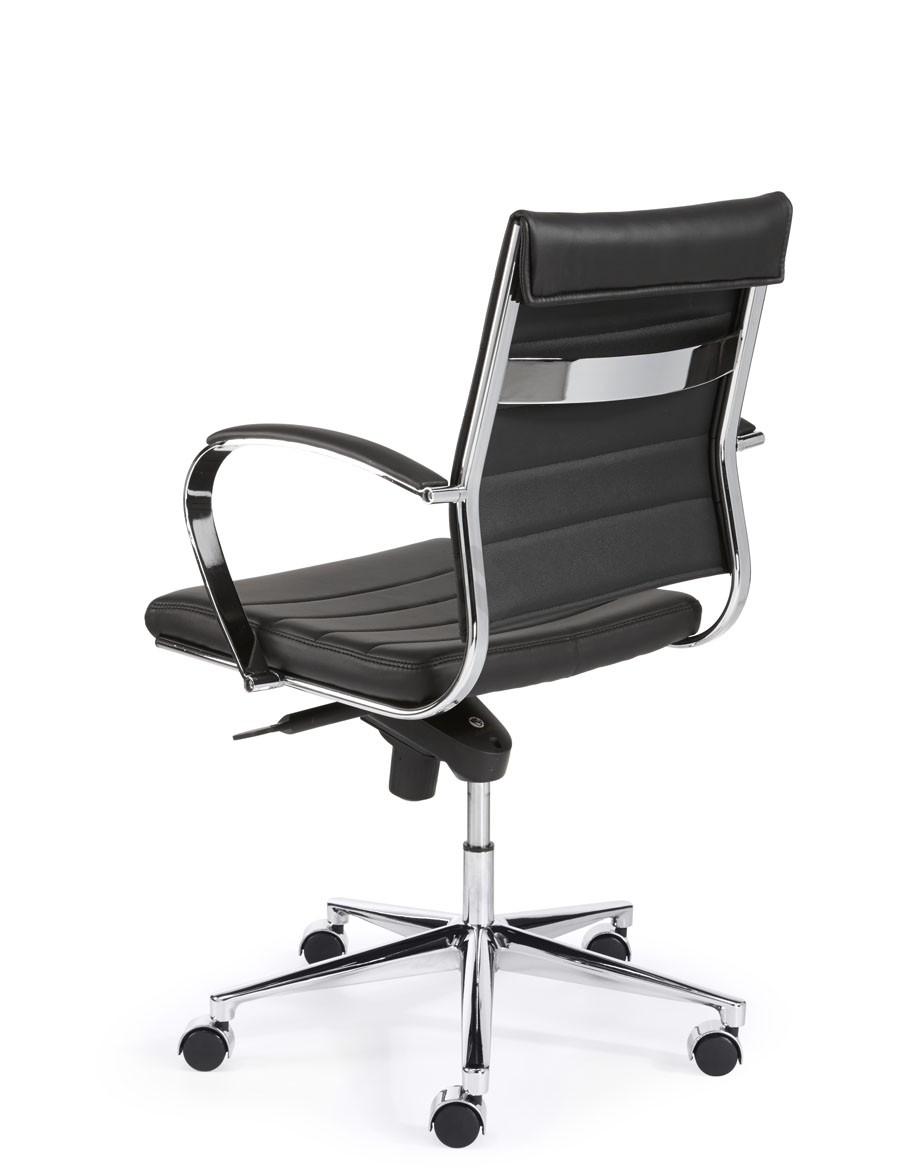Discreet beweeglijkheid zo veel Design bureaustoel 600, lage rug in zwart PU bestellen •  Kantoormeubelland.nl