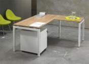 QWL186 - L-Bureau Q-bic White 180/80 x 160/60cm