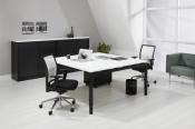 QZ166 - Bureau- vergadertafel  Q-Bic Black 160x160cm