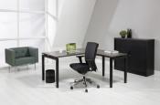 QZL186 - L-Bureau Q-Bic Black 180/80 x 160/60cm