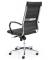 Design bureaustoel 601, hoge rug in zwart PU 14248