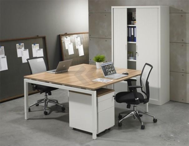 Bureau- vergadertafel Q-bic White 160x160cm