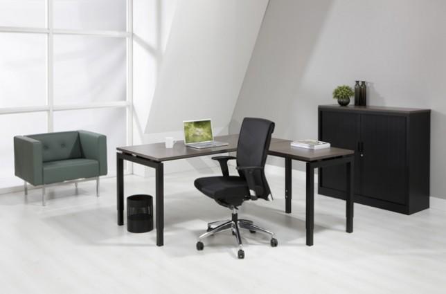 L-Bureau Q-Bic Black 180/80 x 160/60cm