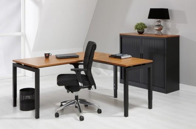 L-Bureau Q-Bic Black 180/80 x 160/60cm