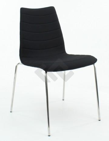 4-poots vergaderstoel F40 zwart/chroom