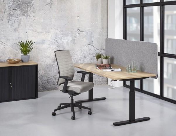 Zit/zit bureau met slinger 120x80cm