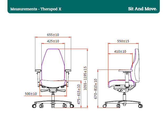 Sit And Move Therapod X Standaard 