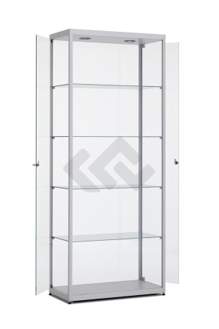 Design vitrinekast 198,4x80x40cm haaks profiel